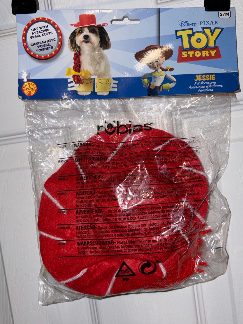 Rubie's Toy Story Jessie Dog Costume Accessories Set Hat & Cuffs S/M Polyester